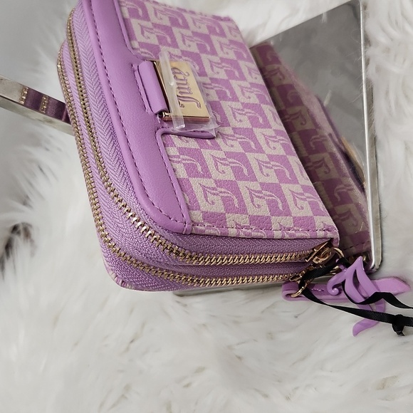💜🔹️Juicy Couture🔹️ Miss Juicy Violet Tulle Purple Medium Zip-around Wallet - Picture 2 of 5